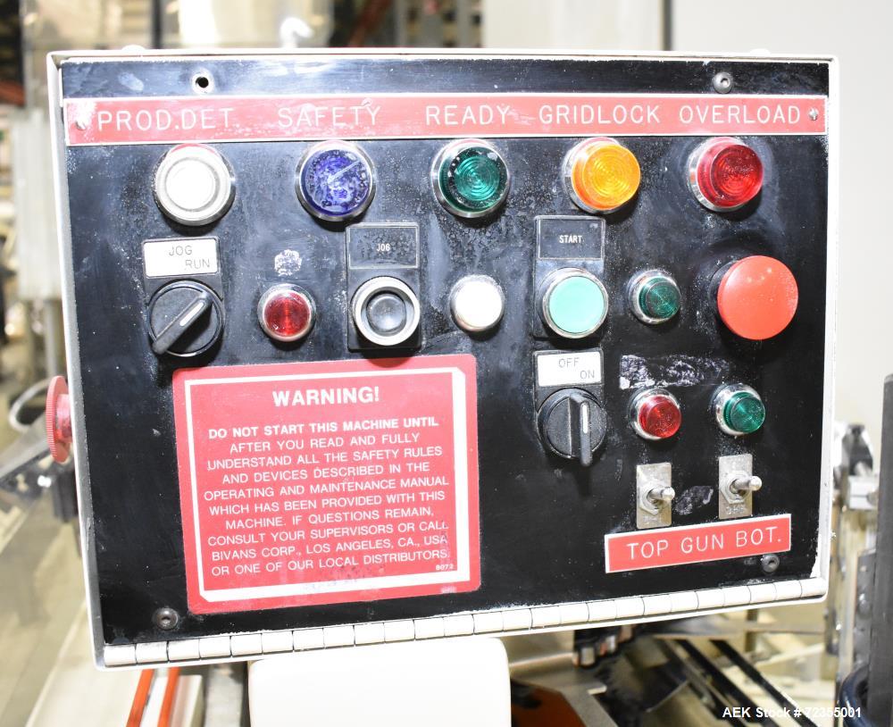 Used Bivans Model 74G Vertuck Semi-Automatic Vertical Cartoner.
